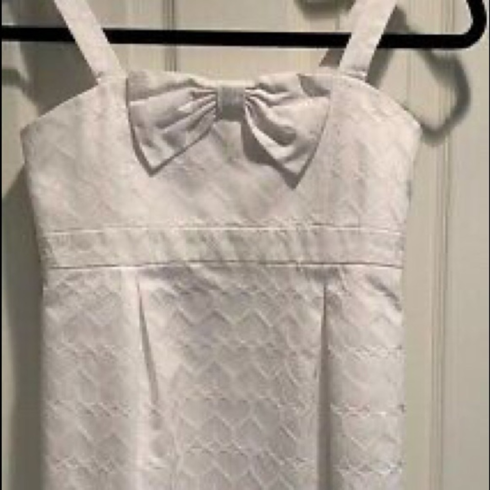Lilly Pulitzer White Girl’s Dress, Heart Pattern